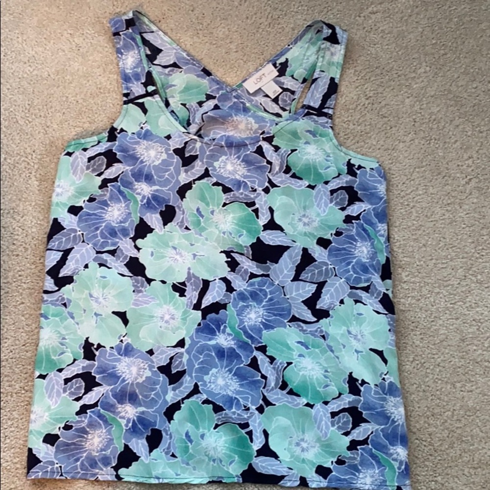Loft XSP floral tank with overlapping back